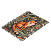 Mooie zittende rode vos William Morris geïnspireer Notitieboek (Linkerzijde)
