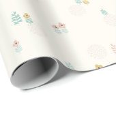 Mooie zoete bloementuin Cartoon verjaardagsfeestje Cadeaupapier (Rol Hoek)