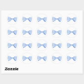 Mooie Zoete Eenvoudige Baby Blauwe Strik Ronde Sticker (Vel)