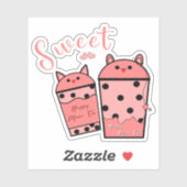 Mooie Zoete Melk Thee Vinyl Sticker (Vel)