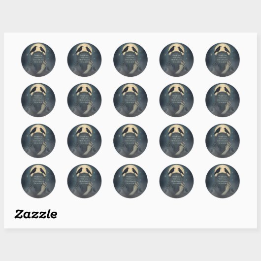 Mooie Zombie Moonlit Gothic bruiloft Stickers (Vel)