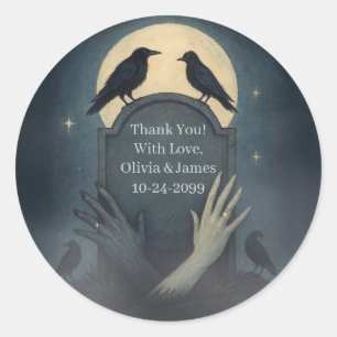 Mooie Zombie Moonlit Gothic bruiloft Stickers