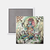 Mooie Zombie pin-up meisje magneet. Magneet (Voorkant / Achterkant)