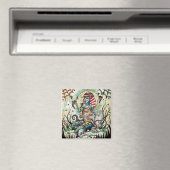 Mooie Zombie pin-up meisje magneet. Magneet (Insitu (Vaatwasser))