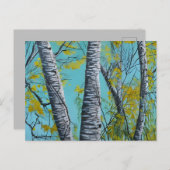 Mooie zomer Birch Briefkaart (Voorkant / Achterkant)