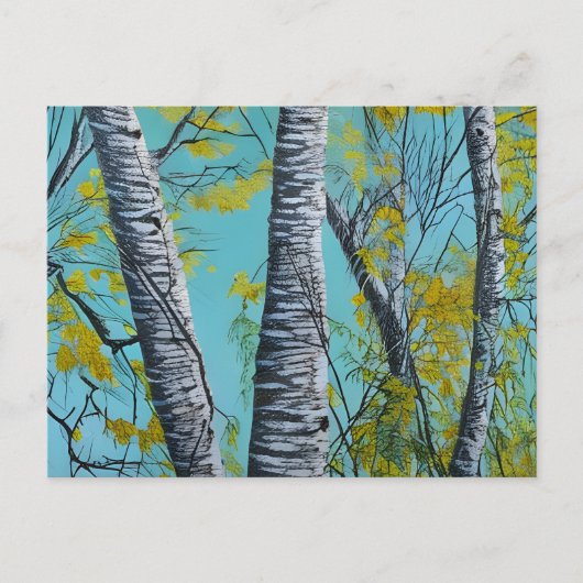 Mooie zomer Birch Briefkaart (Voorkant)