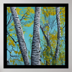 Mooie zomer Birch Poster