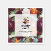 Mooie zomer bloem bruiloft servetten (Voorkant)