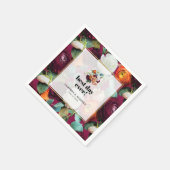 Mooie zomer bloem bruiloft servetten (Hoek)