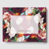 Mooie zomer bloemen bruiloft gastenboek (Achterkant)