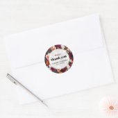 Mooie zomer bloemen bruiloft ronde sticker (Envelop)
