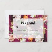 Mooie zomer bloemen bruiloft suite RSVP kaartje (Voorkant)