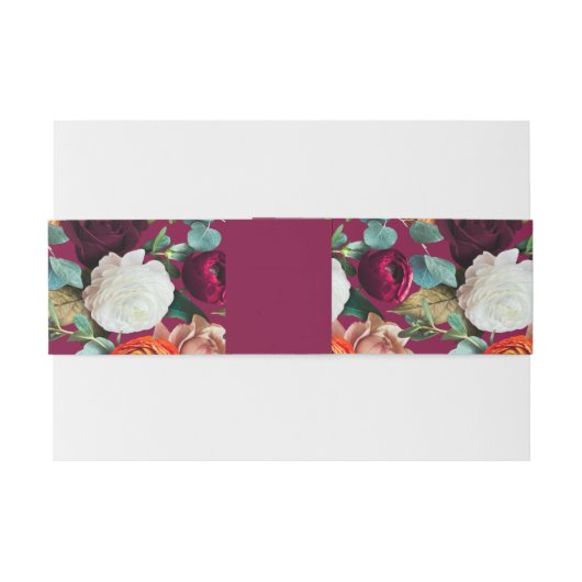 Mooie zomer bloemen bruiloft uitnodigingen wikkel (Achterkant Voorbeeld)