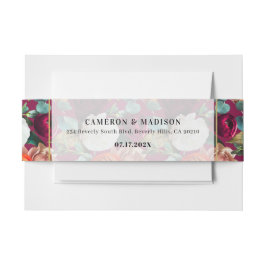 Mooie zomer bloemen bruiloft uitnodigingen wikkel