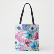 Mooie zomer bloemenpatroon | Tote bag