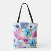 Mooie zomer bloemenpatroon | Tote bag (Achterkant)