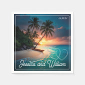 Mooie zomer bruiloft servet (Voorkant)