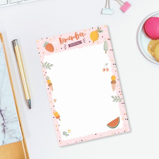 Mooie Zomer Illustratie Ijs Fruit Post-it® Notes