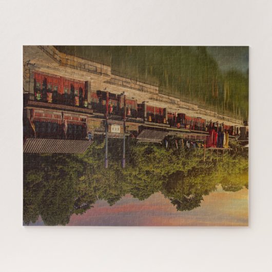 Mooie zomer in Peking op zonsondergang Legpuzzel (Horizontaal)