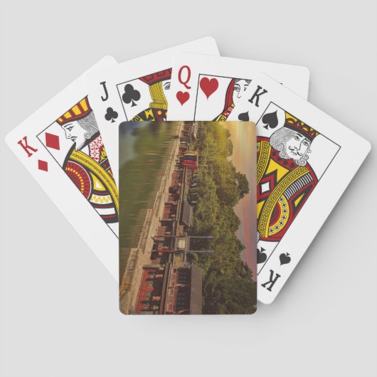 Mooie zomer in Peking op zonsondergang Pokerkaarten (Achterkant)