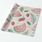 Mooie Zomer Inpakpapier (Uitgerold)