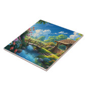 Mooie zomer, kleurrijke illustratie, tegeltje (Zijkant)