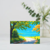 Mooie zomer Natuur kunst Briefkaart (Staand voorkant)