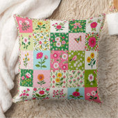 Mooie zomer patchwork kussen. kussen (Deken)