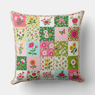 Mooie zomer patchwork kussen. kussen