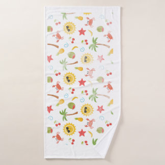 Mooie zomer strand tropisch patroon kinder badhand bad handdoek