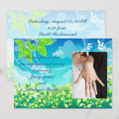 Mooie zomer verlovingsfeest uitnodiging (Voorkant / Achterkant)