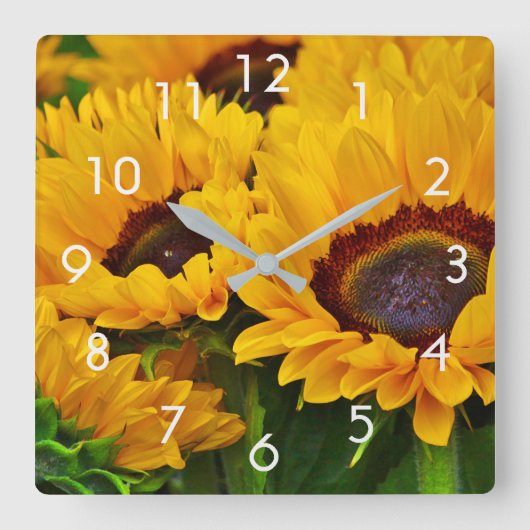 Mooie Zomer Zonnebloem Schildering Klok (Voorkant)