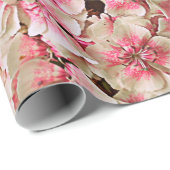 Mooie zomerbloemen. Bouquet van roze pony en Cadeaupapier (Rol Hoek)