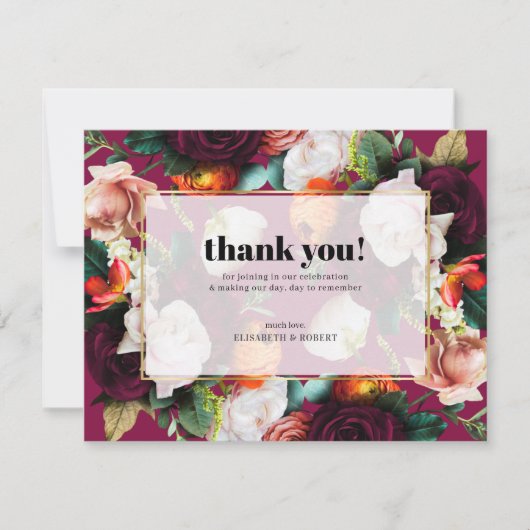 Mooie zomerbloemen dank u kaart (Voorkant)