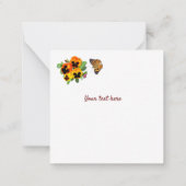 Mooie zomerbloemen en insecten Collage Notitiekaartje (Achterkant)