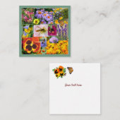 Mooie zomerbloemen en insecten Collage Notitiekaartje (Voorkant / Achterkant)