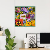 Mooie zomerbloemen en insecten Collage Poster (Thuiskantoor)
