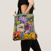 Mooie zomerbloemen en insecten Collage Tote Bag (Dichtbij)