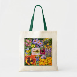 Mooie zomerbloemen en insecten Collage Tote Bag