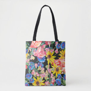 Mooie zomerbloemen met rozen. Floral-zeeman Tote Bag