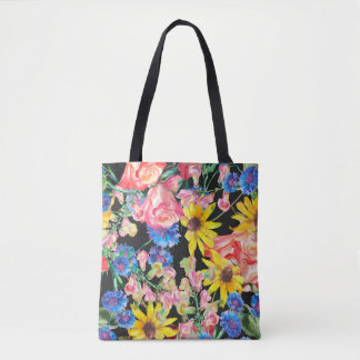 Mooie zomerbloemen met rozen. Floral-zeeman Tote Bag