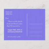 mooie zomerbloemen voor de blauwe tuin , met uitzo aankondigingskaart (Achterkant)