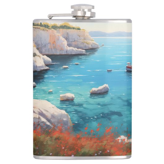 Mooie zomerdag heupfles (Voorkant)