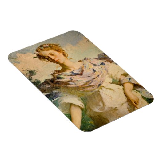 Mooie zomergodin van Frank W Benson Magneet (Rechterzijde)