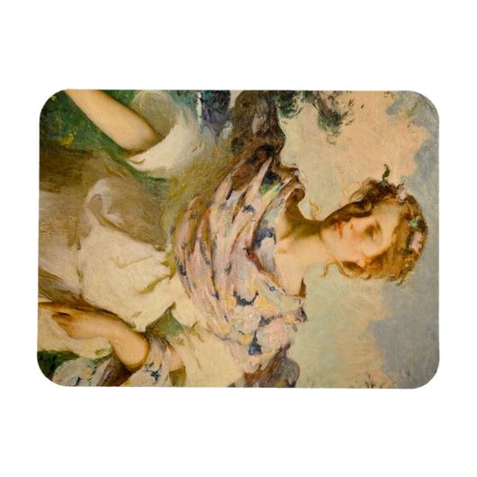 Mooie zomergodin van Frank W Benson Magneet (Horizontaal)