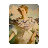 Mooie zomergodin van Frank W Benson Magneet (Verticaal)