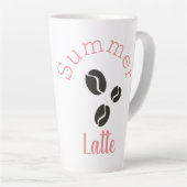 Mooie zomerkoffieboon latte mok (Rechterhoek)