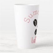 Mooie zomerkoffieboon latte mok (Voorkant)