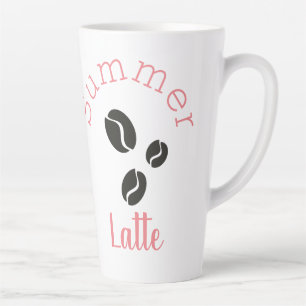 Mooie zomerkoffieboon latte mok
