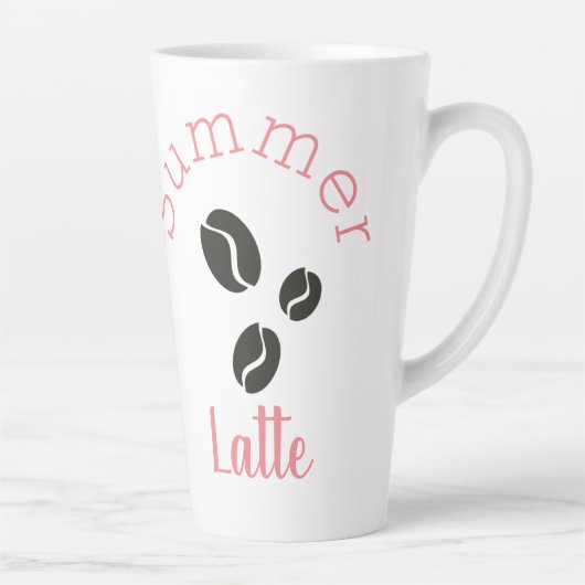 Mooie zomerkoffieboon latte mok (Rechts)